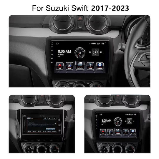 Auto-Audiosystem für Suzuki Swift 2017-2023 (Bluetooth/USB/WiFi/GPS/Apple-Carplay/Android-Auto) mit Touchscreen 9"