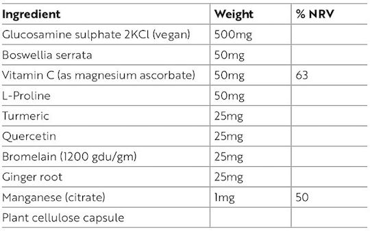 Viridian Joint Complex Supplement for Joint and Bone Health 30 Capsules