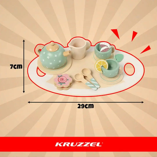 Kruzzel Дървен Поднос За 3+ Години 15 Части