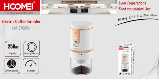 Hoomei Electric Coffee Grinder 13W for Beans White