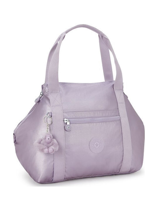 Metallic Γυναικεία Τσάντα Tote Χειρός Λιλά