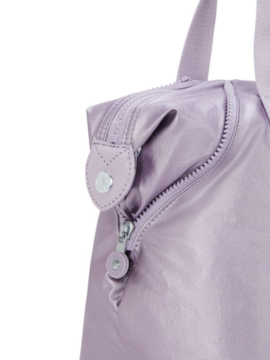 Metallic Γυναικεία Τσάντα Tote Χειρός Λιλά