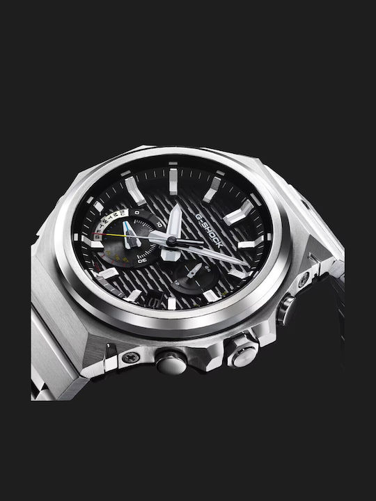 Casio Ανδρικό Ρολόι Μπαταρίας με Ασημί Μεταλλικό Μπρασελέ