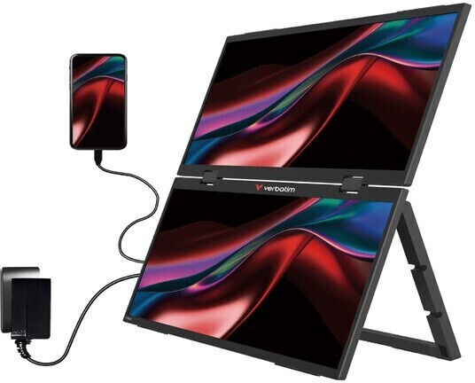 Verbatim B51261461 IPS HDR Portable Monitor 15.6" FHD 1920x1200 with Response Time 10ms GTG