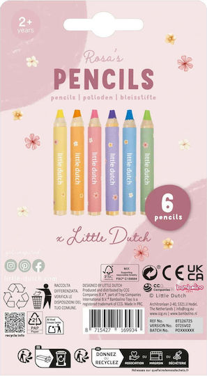 Little Dutch Set 6 Pink Coloured Pencils