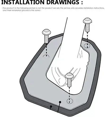 Motorcycle Side Stand Base Extension R1250gs Silver