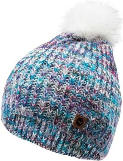 Hitec Pom Pom Beanie Beanie with Rib Knit