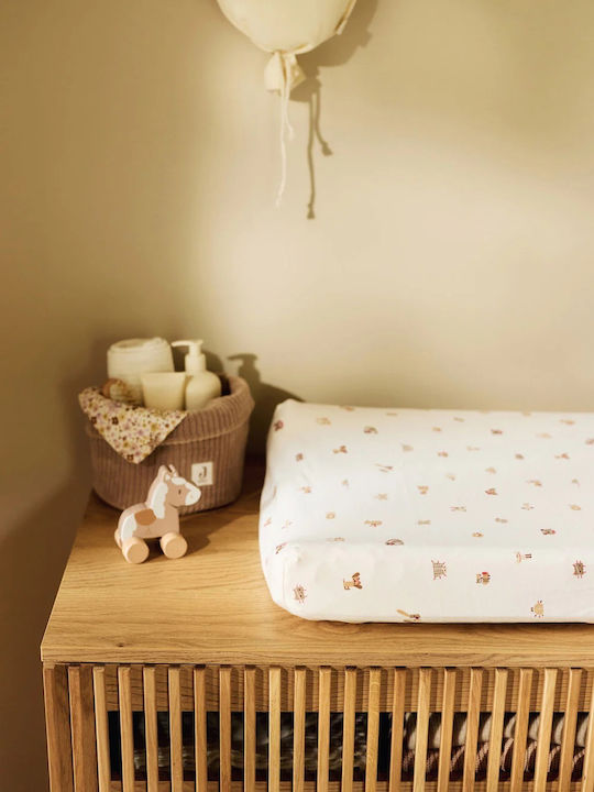Jollein Changing Pad Cover made of Fabric Animal Friends 70x50cm