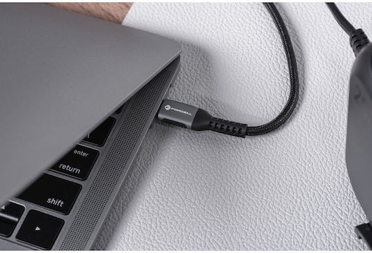 Forcell USB-A to Lightning Cable 12W Μαύρο 2m