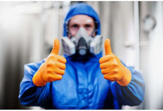 Mercator Medical Mănuși de Lucru de unica folosinta Portocaliu Nitril/Piele 100buc