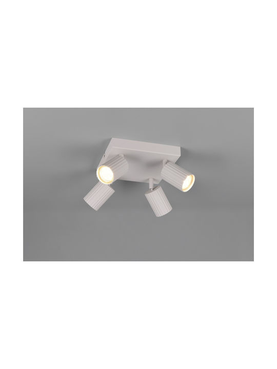 Trio Lighting Soka Σποτ με 4 Φώτα σε Γκρι Χρώμα