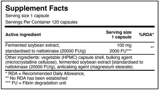 Natural Doctor Nattokinase 2.000 FU 120 капси
