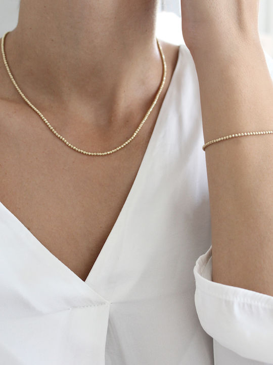 Kritsimis Goldene Kette Nacken 14K