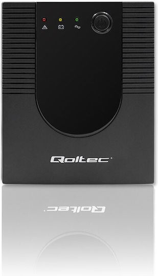 Qoltec FR UPS Line-Interactive 1200VA 720W με 4 Πρίζες