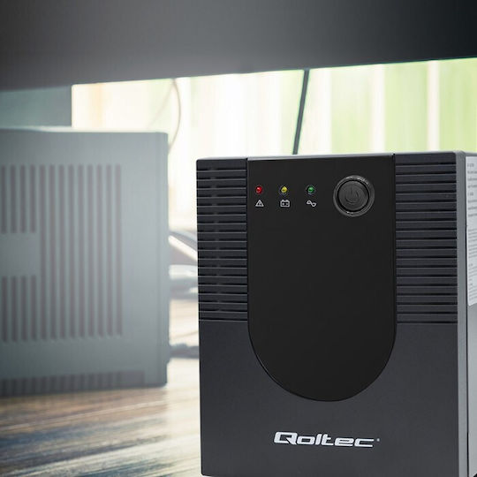 Qoltec FR UPS Line-Interactive 1200VA 720W με 4 Πρίζες