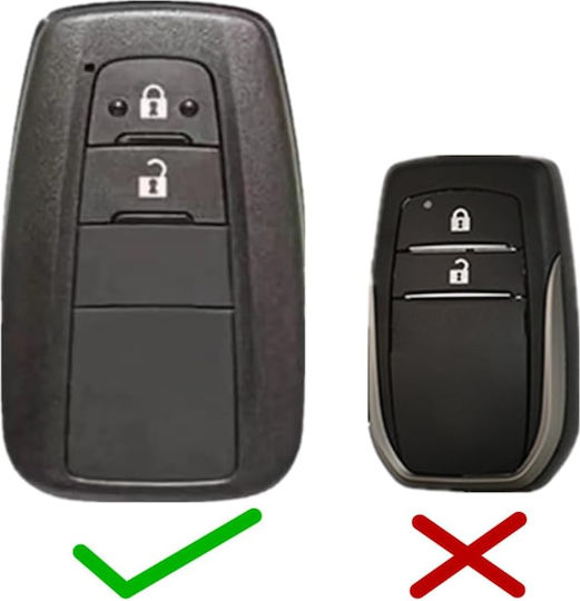 Husă Cheie Silicon 2 Butoane Toyota Neagră