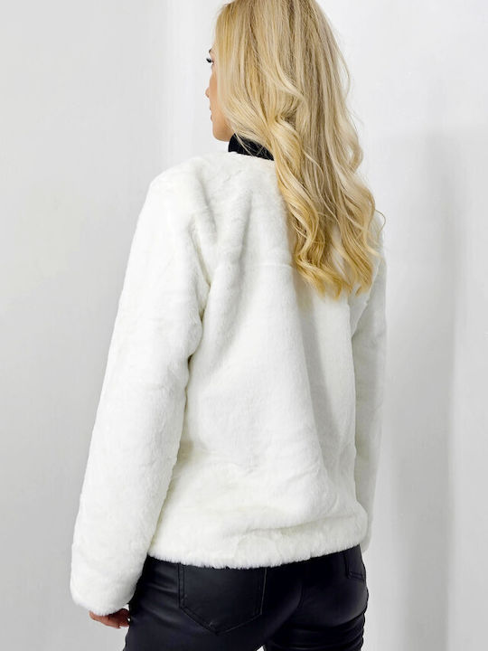 Women's Short Fur White