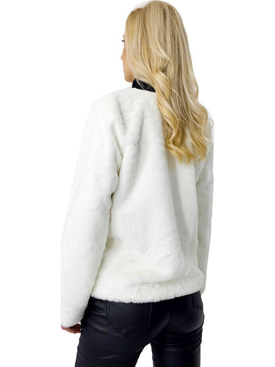Women's Short Fur White