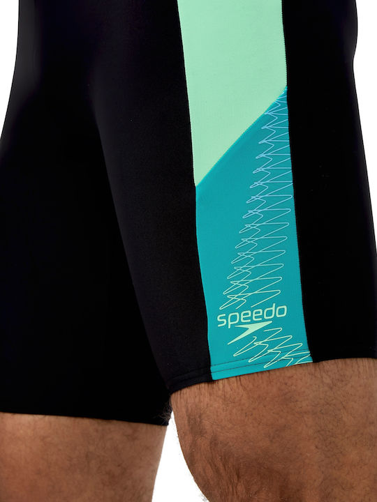 Speedo Dive Panel 00301018953 Renn-Jammer Badeanzug Schwimmen Schwarz