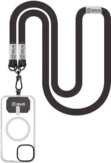 Obal:me Necktag Trio Frânghie Telefon Mobil Negru