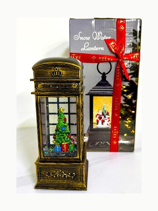 Christmas Decorative Traffic Light Lighted with Trees 8x8x19cm