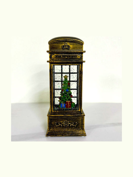 Christmas Decorative Traffic Light Lighted with Trees 8x8x19cm