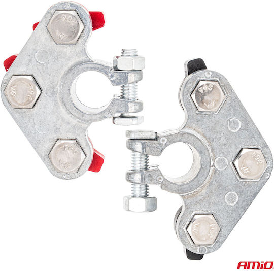 Amio Set of 2 Zinc Battery Terminals 800A 04391