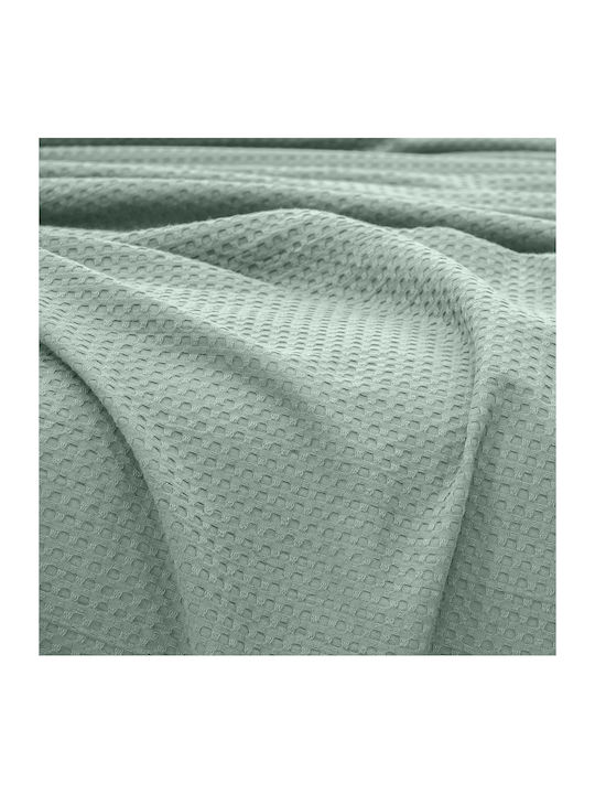 Lino Home Cocoon Pique Double Blanket 220x240cm Mint