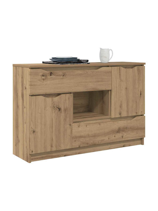 Sideboard Wooden with Drawers Artisan Oak 100x30x65.6cm