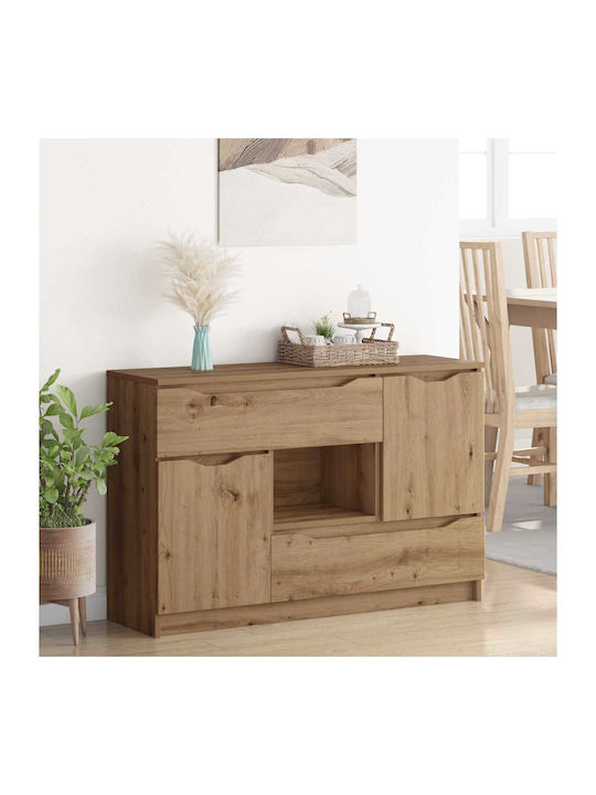 Sideboard Wooden with Drawers Artisan Oak 100x30x65.6cm