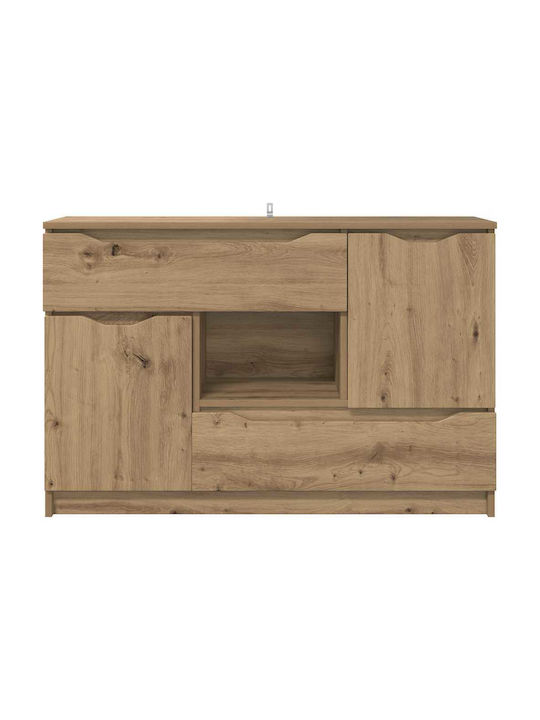 Sideboard Wooden with Drawers Artisan Oak 100x30x65.6cm