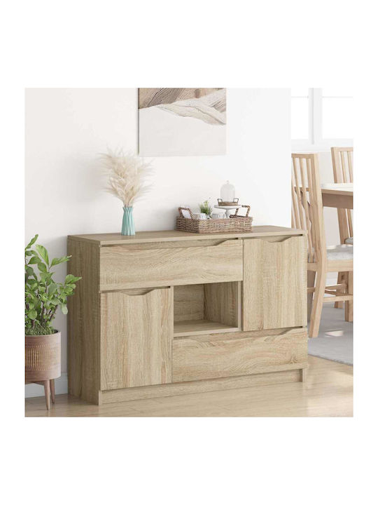 Sideboard Wooden with Drawers Δρύς Sonoma 100x30x65.6cm