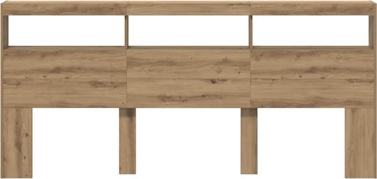 vidaXL Wooden Bed Headboard Artisan Oak 220x102cm