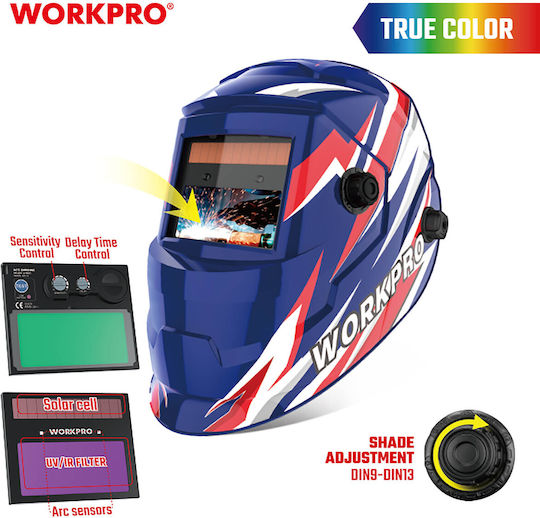 WorkPro Ηλεκτρονική Μάσκα Ηλεκτροκόλλησης Μαύρη