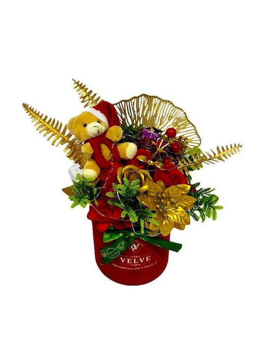 Velve Weihnachtsdekoration Blume Beleuchtet Länge 13cm.