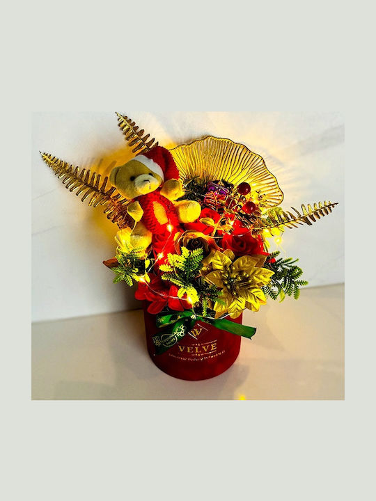 Velve Weihnachtsdekoration Blume Beleuchtet Länge 13cm.
