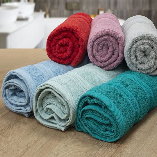 Lino Home Σετ Πετσέτες Μπάνιου 2τμχ Marea Lgrey Βάρους 480gr/m²