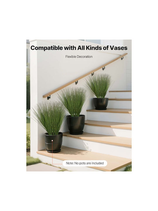 Artificial Grass Plant Vevor 686 Mm Artificial Shrub Plant Fake Leek Premium Pvc Indoor Outdoor Home Garden Office Room Decoration Housewarming 8 Pieces Green