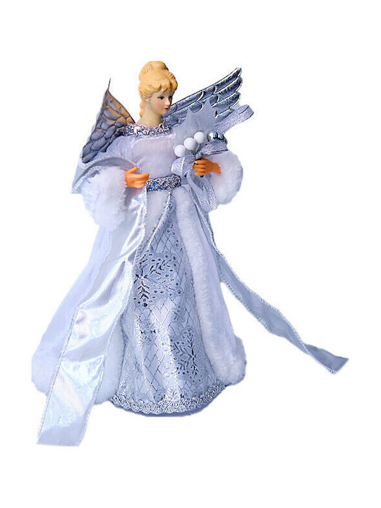 Weihnachtsfiguren Weihnachtsbaumspitze Silber 30cm