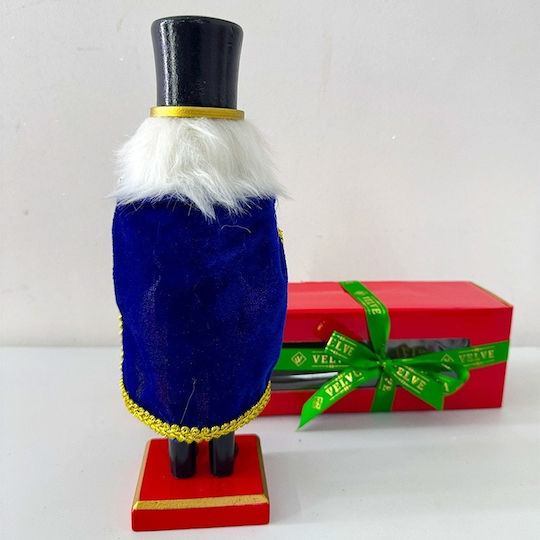 Velve Weihnachts-Nussknacker Blau aus Hölzernes