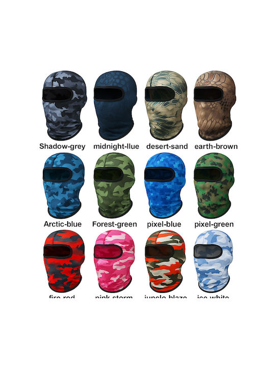 Fixato Cagulă Camuflaj Unisex Protecție UV Material Elastic Respirabil Mărime Unică Pixel Albastru