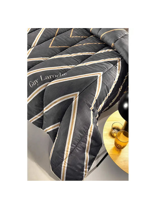 Guy Laroche Duvet Cover Cotton Queen 225x245 Canyon Anthracite Suede