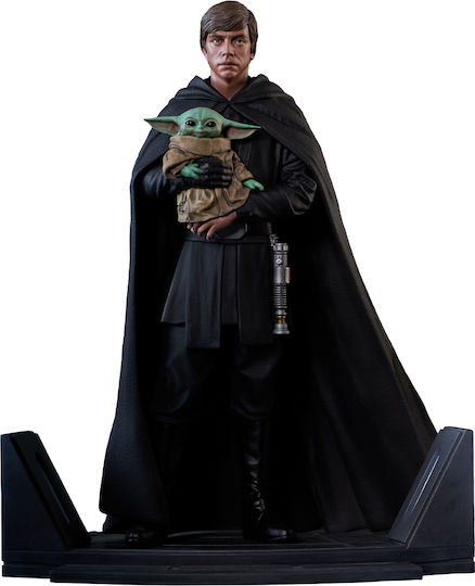 Enarxis Star Wars Mandalorian Luke Skywalker & Grogu Figurine Gentle Giant The Mandalorian Figure Height 25cm Scale 1:7