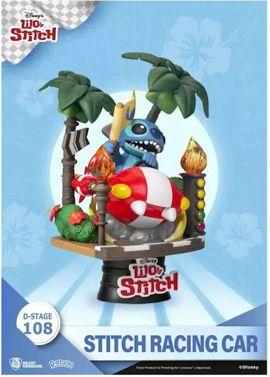 Beast Kingdom Lilo & Stitch: Stitch Racing Car Φιγούρα 16εκ.