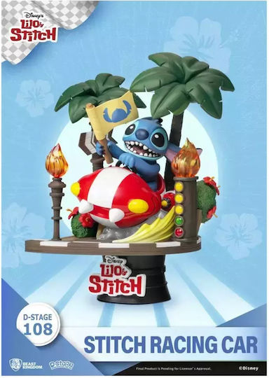 Beast Kingdom Lilo & Stitch: Stitch Racing Car Φιγούρα 16εκ.