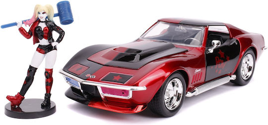 Jada Toys DC Comics Harley Quinn Harley Quinn 1969 Chevy Corvette Vehicle Replica Scale 1:24
