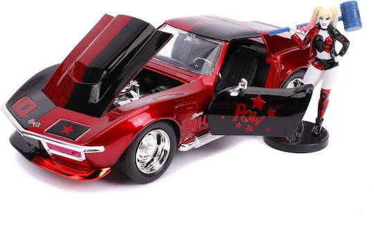 Jada Toys DC Comics Harley Quinn Harley Quinn 1969 Chevy Corvette Vehicle Replica Scale 1:24