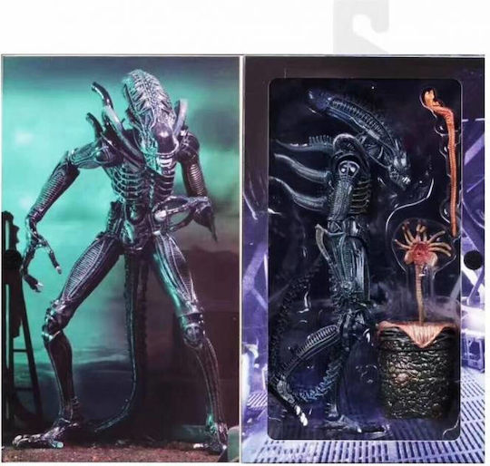 Neca Alien Blue Alien Warrior & Egg Face Hugger 1986 Action Figure Height 23cm Scale 1:10