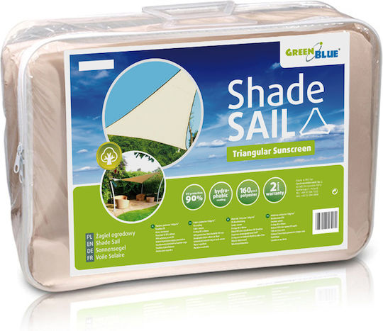 Green Blue Triangle Shade Sail Beige 3.6m Green Blue Triangle Shade Sail Beige 3.6m