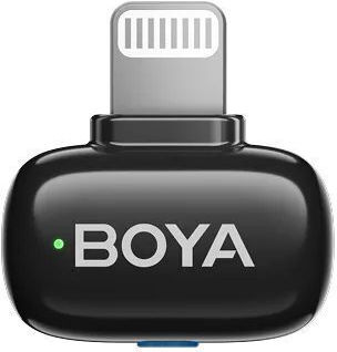 Boya mini 2 iPhone Lightning Комплект Безжично Δυναμικό Микрофон Πέτου, Clip On Журналистически в Черен Цвят